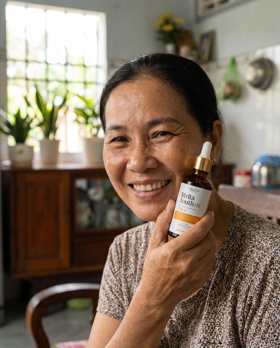 Khách hàng dùng Mvita Youth Oil